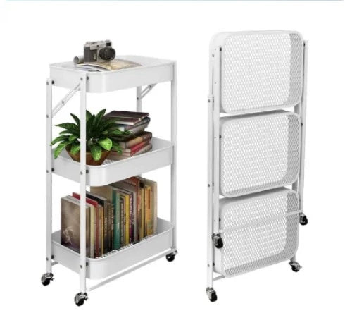 3-LAYER FOLDABLE STORAGE TROLLEY