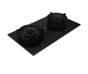 2-BURNER TEMPERED GLASS TOP COOKER HOB (G722-B)
