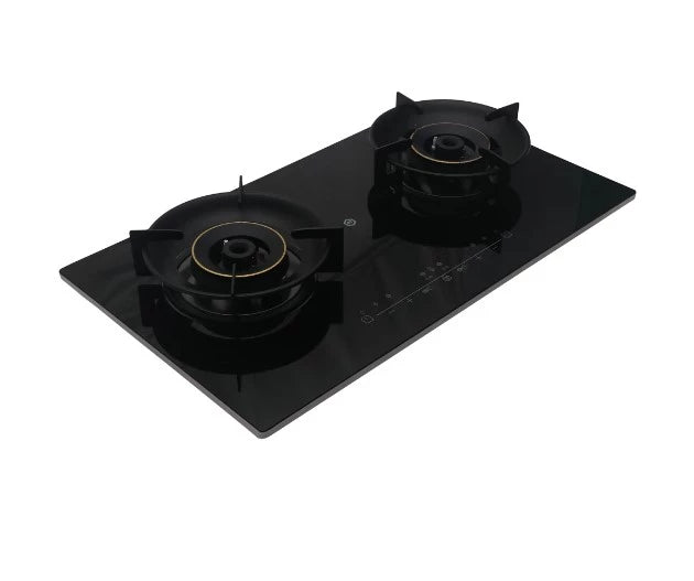 2-BURNER TEMPERED GLASS TOP COOKER HOB (G722-B)