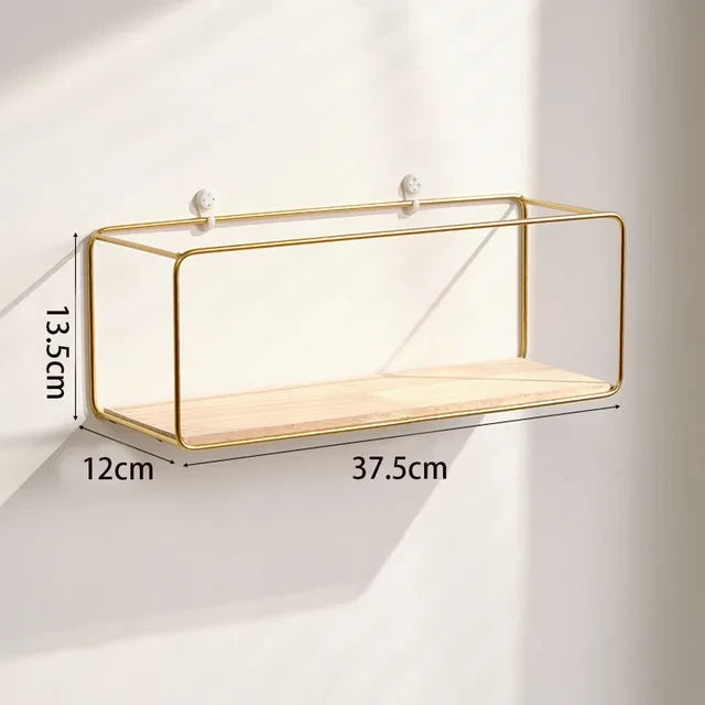 WALL SHELF RECTANGLE SHAPE GOLD