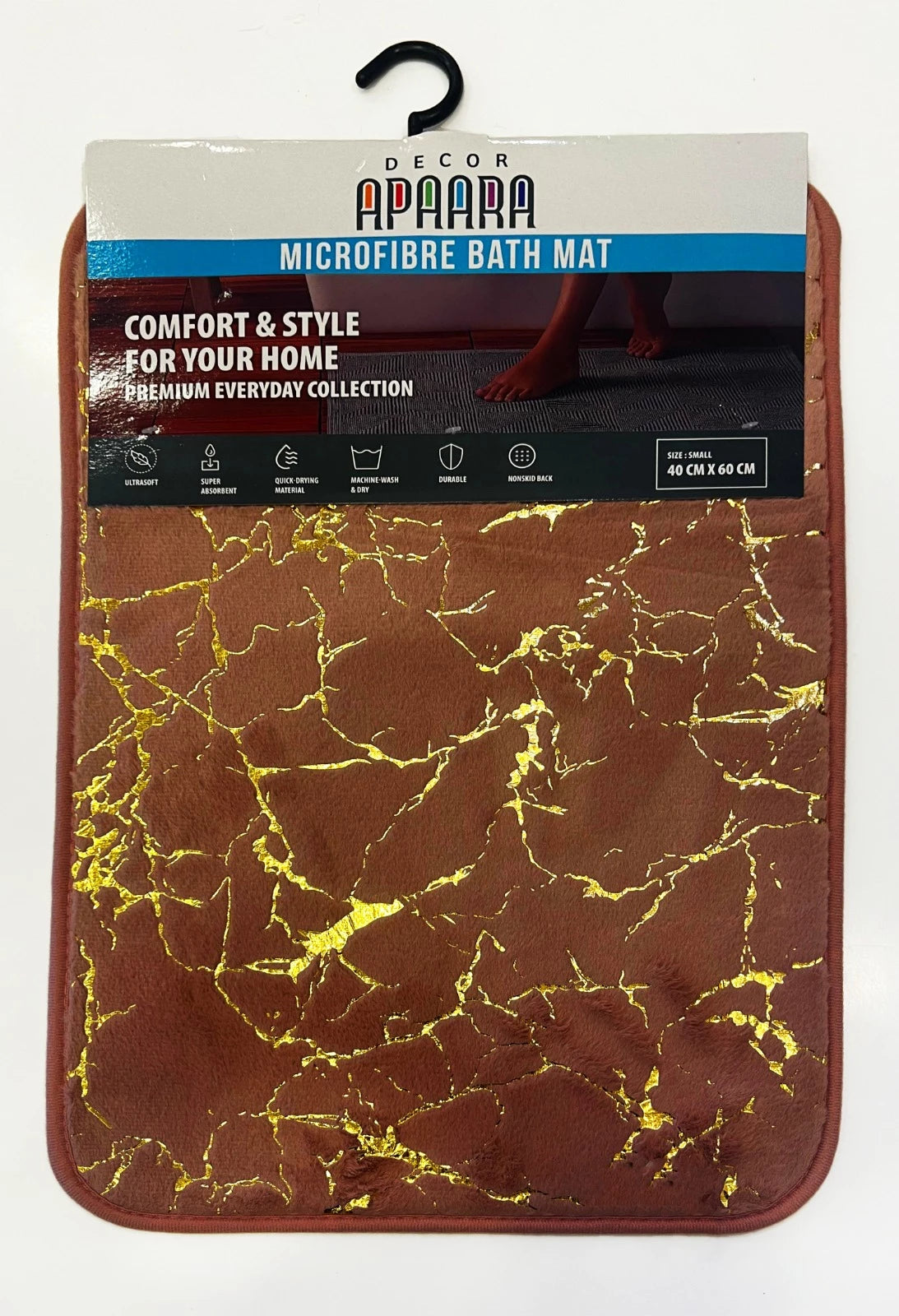 PREMIUM MARBLE DESIGN BATH MAT / ANTI-SLIP DECORATIVE FLOOR CARPET