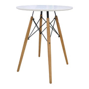 CONTEMPORARY EAMES STYLE HIGH TABLE – SLEEK DESIGN WITH WOODEN LEGS