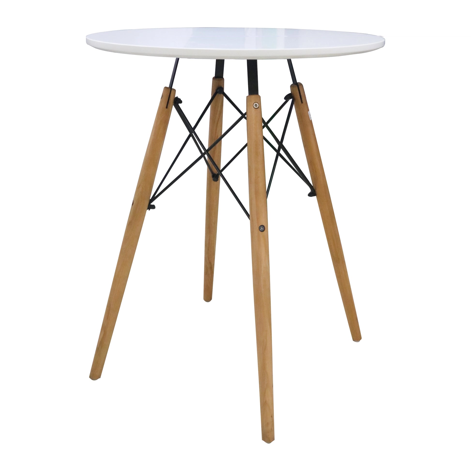 CONTEMPORARY EAMES STYLE HIGH TABLE – SLEEK DESIGN WITH WOODEN LEGS