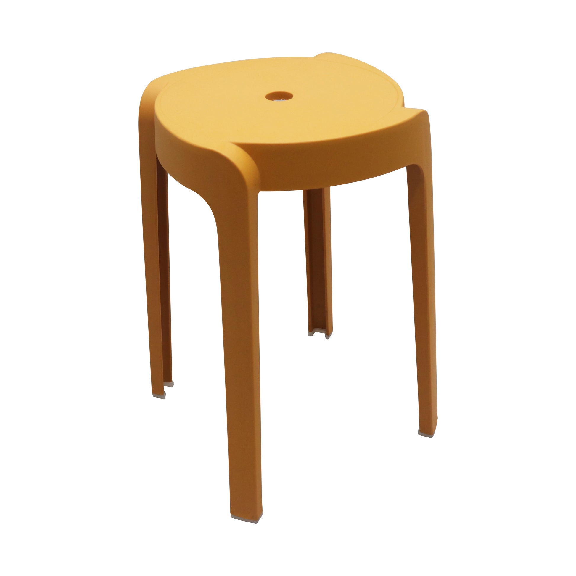NORDIC STACKABLE HOUSEHOLD ROUND STOOL - YELLOW