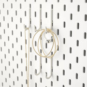 WHITE METAL HOOKS FOR PEGBOARD 3PCS SET
