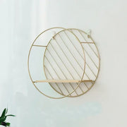 WALL SHELF ROUND SHAPE GOLD