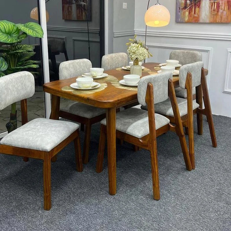 ELEGANT VINTAGE WOOD DINING TABLE