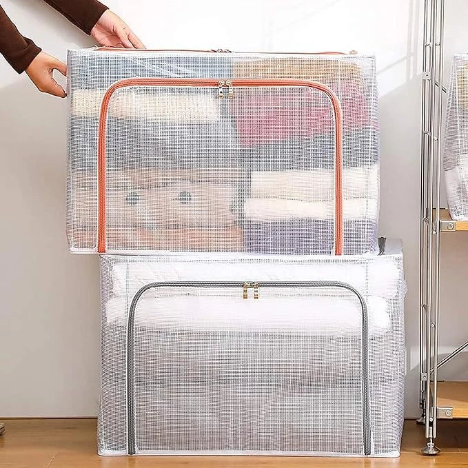 100L PVC MOONDAY ORANGE ZIPPED STORAGE ORGANIZER BOX