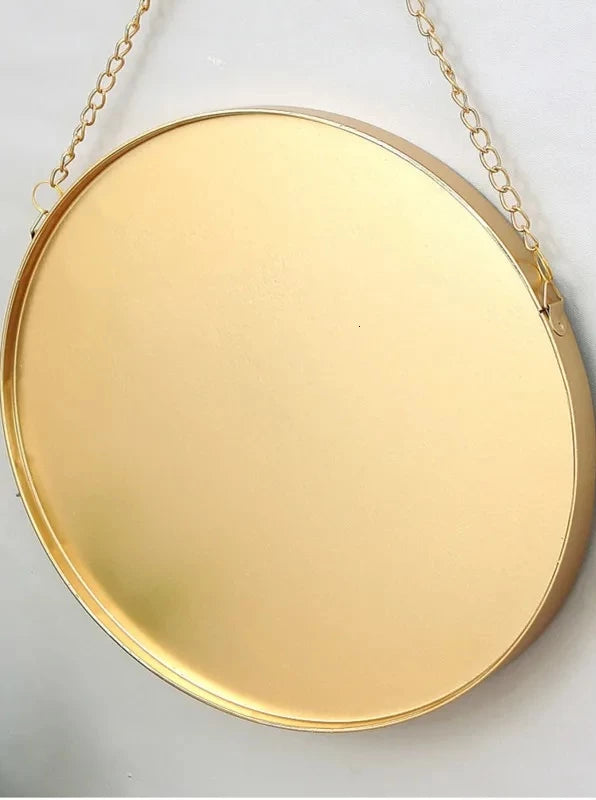 GOLDEN HANGING MIRROR BIG