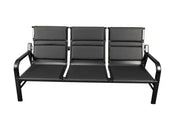 MODERN STEEL FRAME CUSHIONED WAITING CHAIR