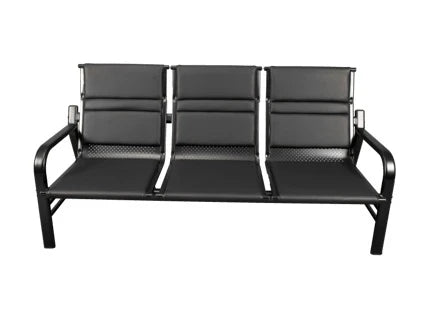 MODERN STEEL FRAME CUSHIONED WAITING CHAIR