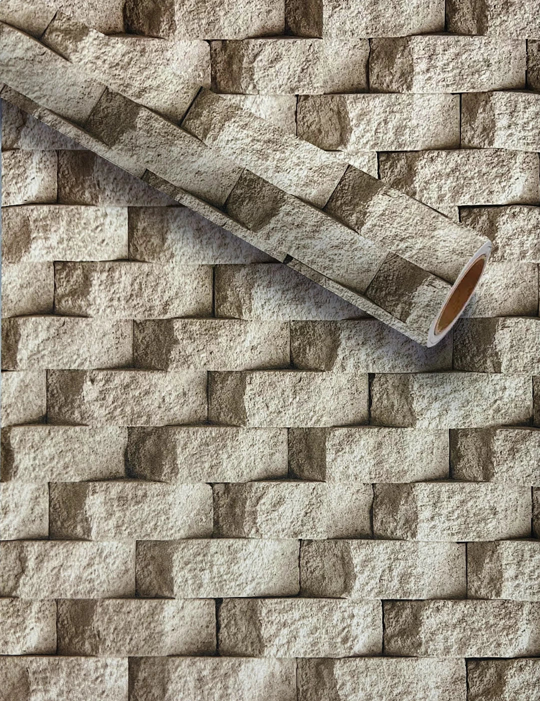 RUSTED 3D VINTAGE BRICKS WALLPAPER