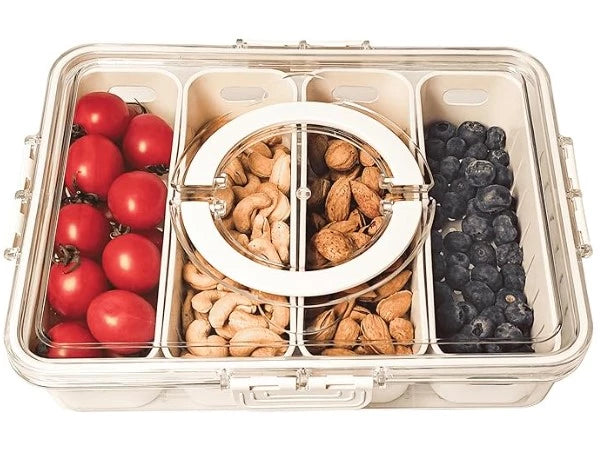 FOOD STORAGE CONTAINER WITH 4 COMPARTMENT