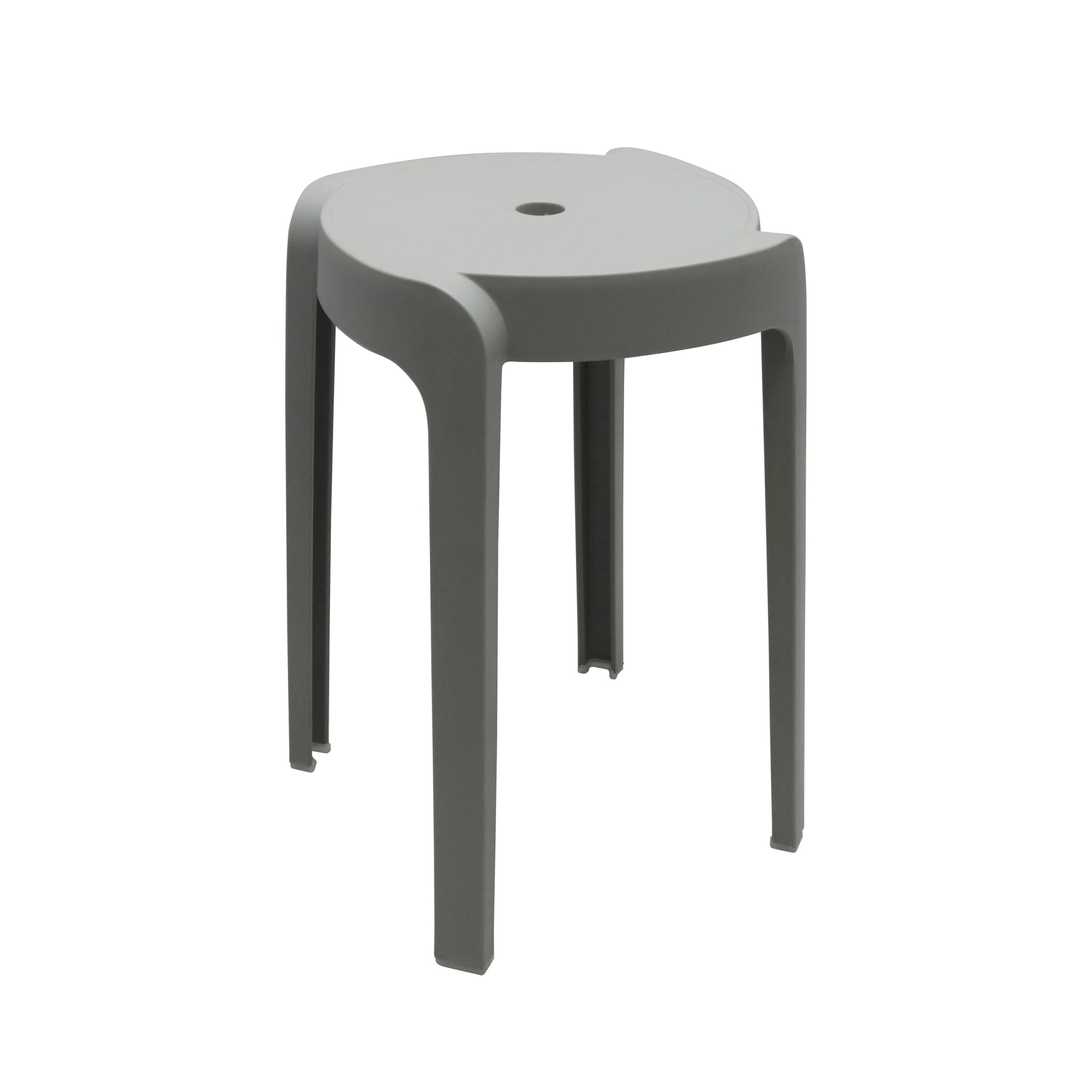 NORDIC STACKABLE HOUSEHOLD ROUND STOOL - GREY