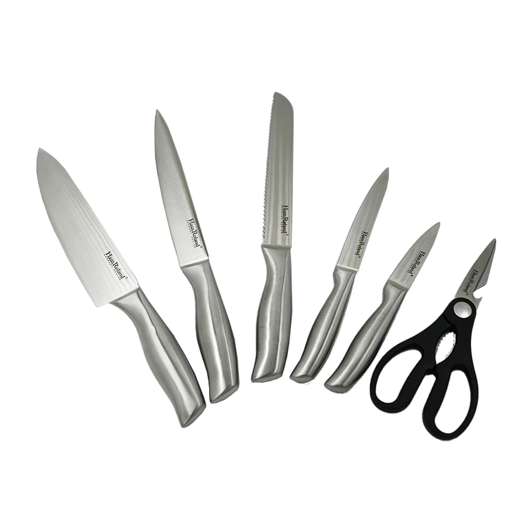 HAUS ROLAND PREMIUM STAINLESS-STEEL KNIFE BLOCK SET