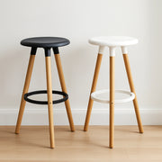 Nordic-Style Counter Top With Wooden Leg