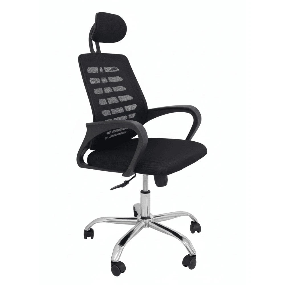Modern High-Back Mesh Office Chair with Adjustable Headrest