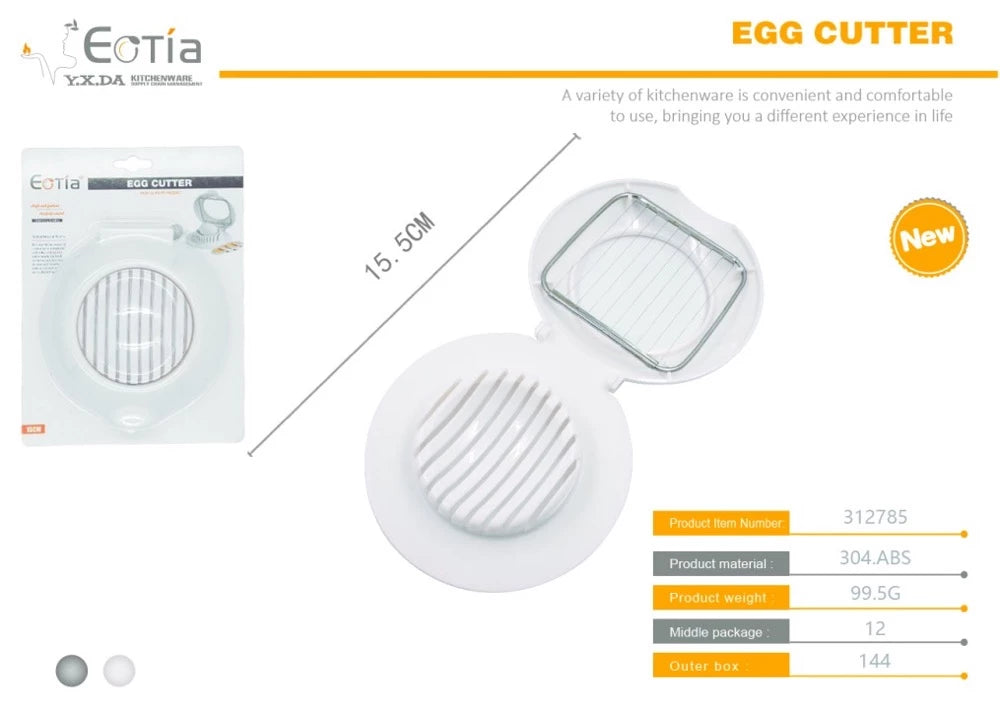 STAINLESS STEEL EGG CUTTER – PERFECT FOR SLICING HARD-BOILED EGGS