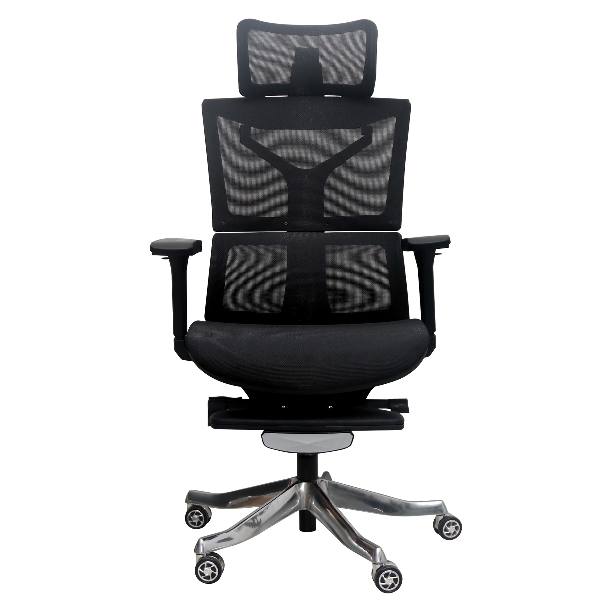 BLACK JACINDA HIGHBACK ERGONOMIC OFFICE CHAIR WITH FOOT REST