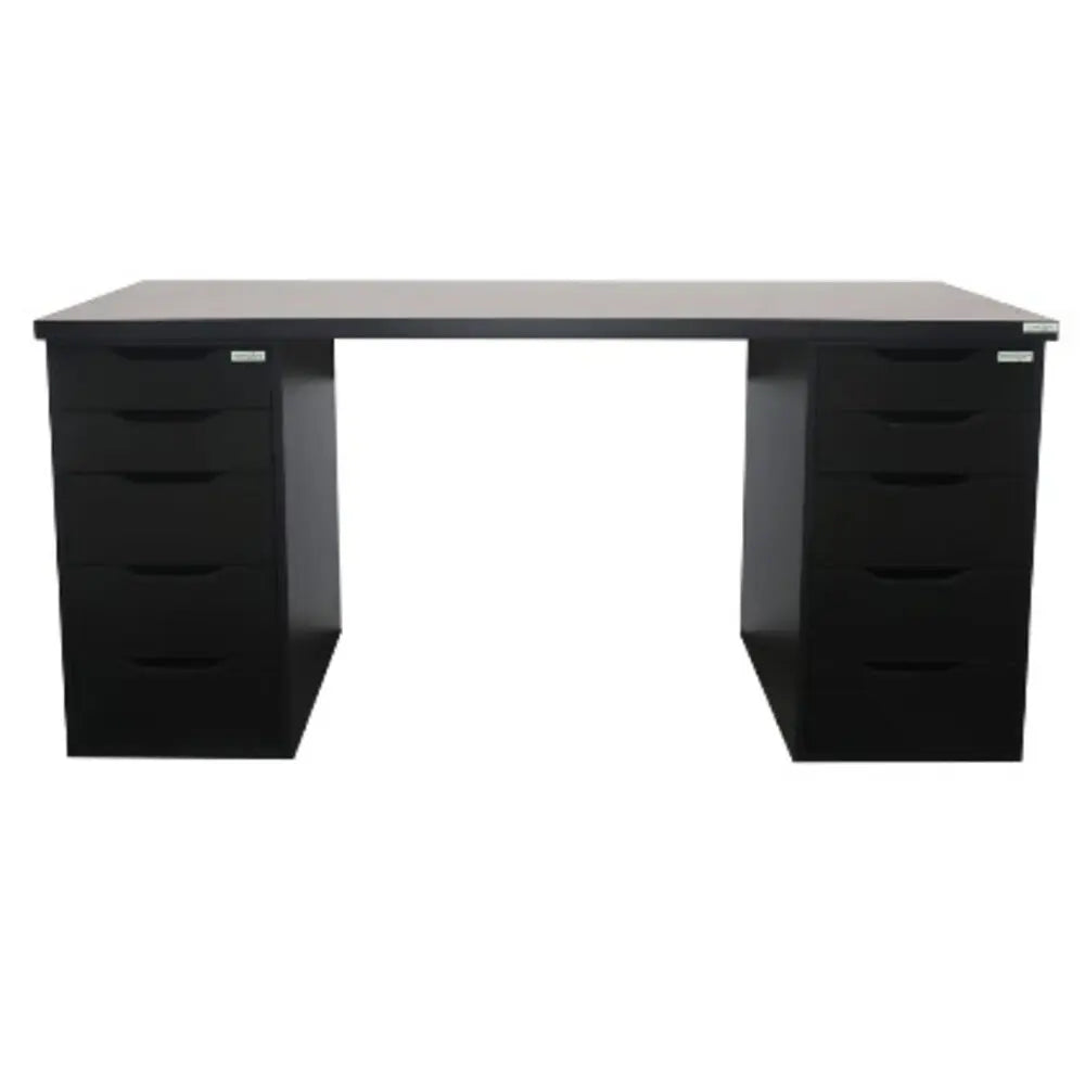 Liam Black Drawer Table - Wenge Top