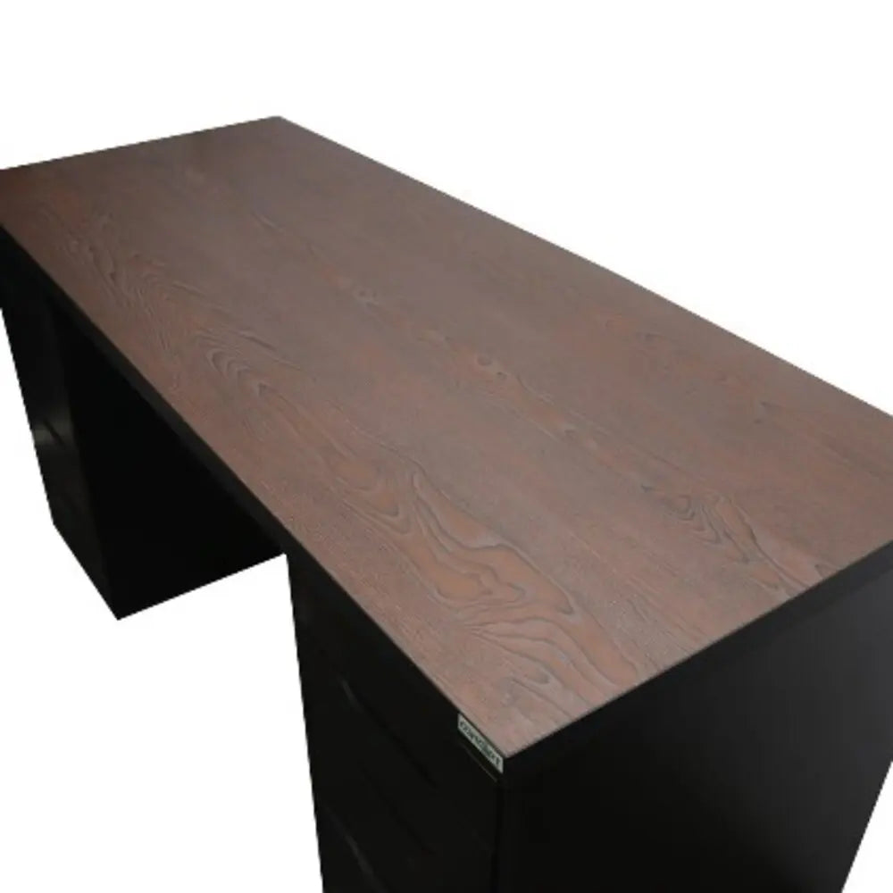 Liam Black Drawer Table - Wenge Top