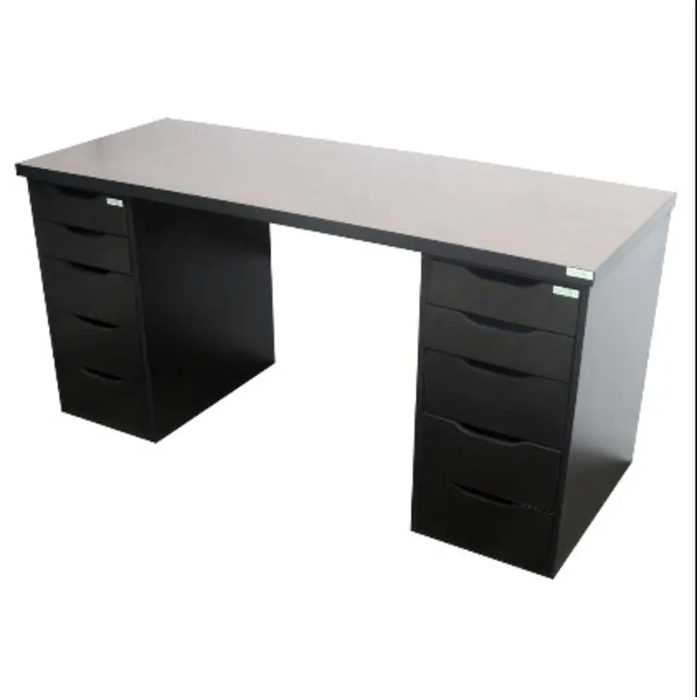 Liam Black Drawer Table - Wenge Top