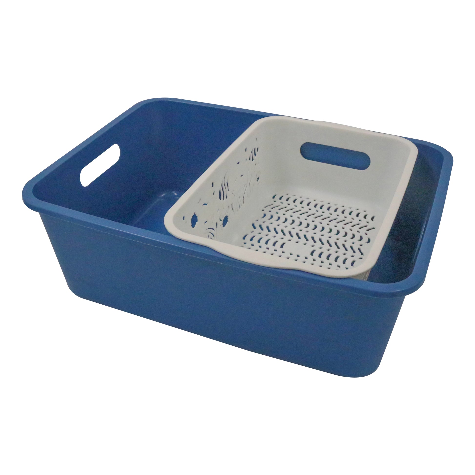 DUAL-COMPARTMENT DRAIN AND STORAGE BASKET