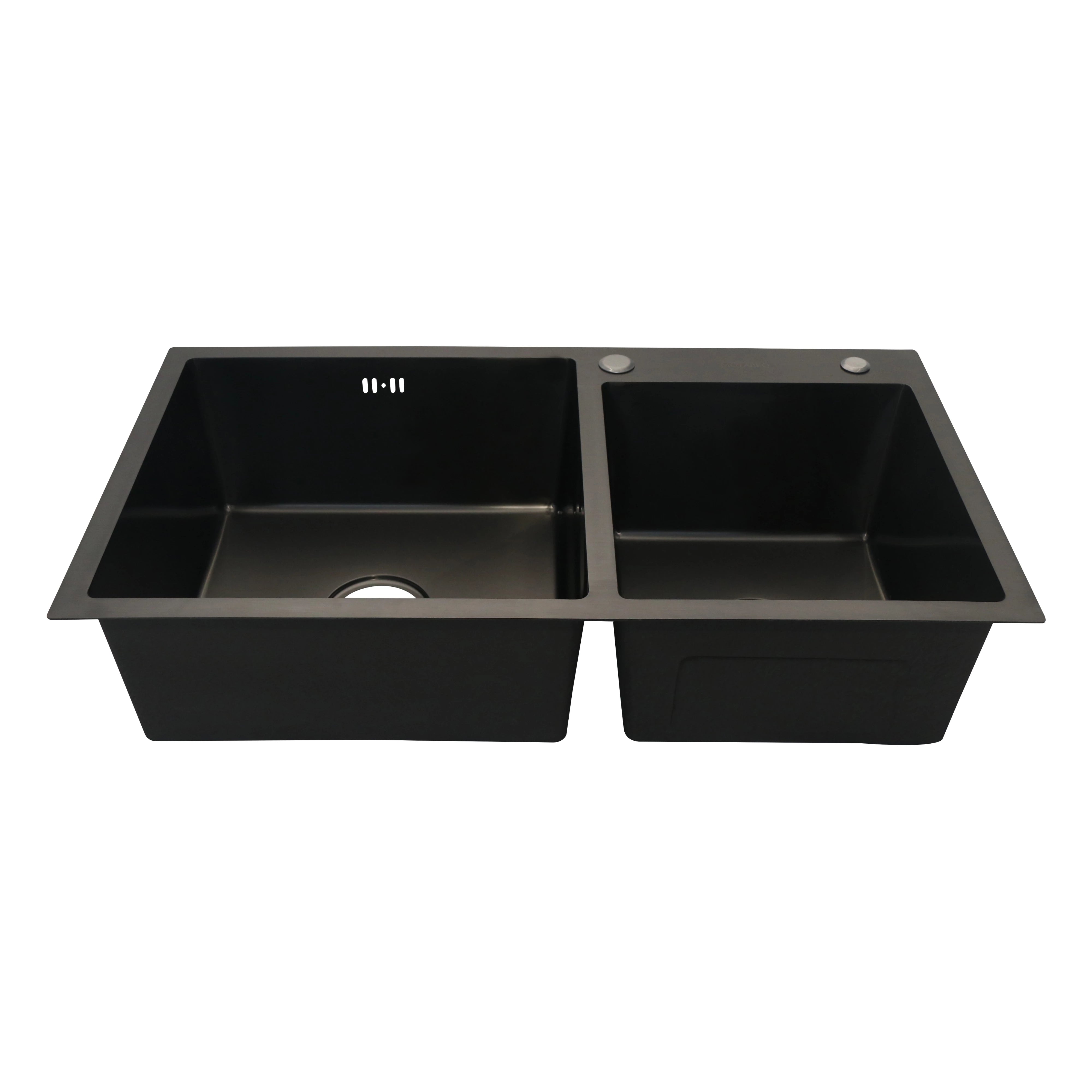STAINLESS STEEL BLACK FINISH DOUBLE BOWL SINK