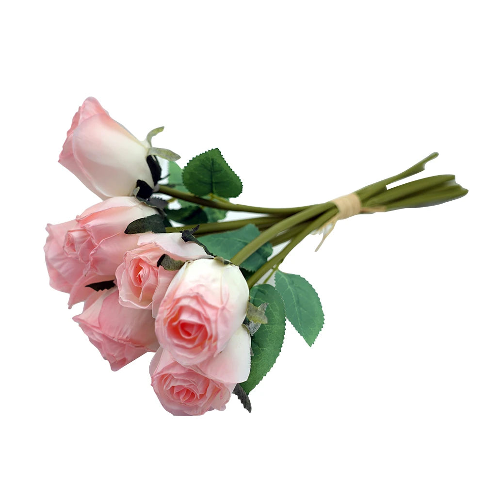 Artificial Soft Pink Rose Bouquet – Artificial Flowers for Home & Office Decoration