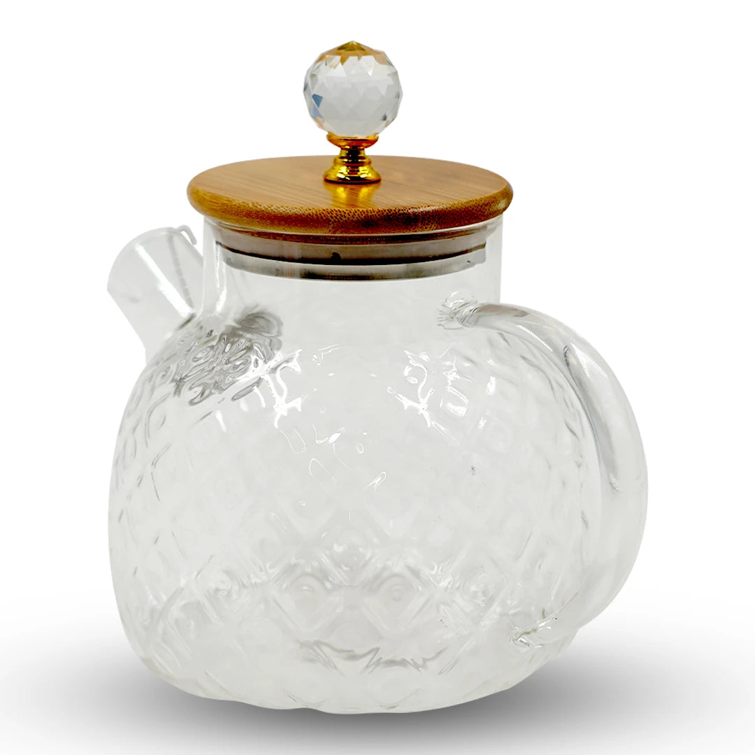 CRYSTAL CROWN GLASS BEVERAGE JAR