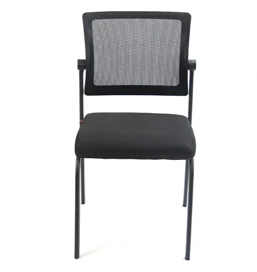 CLASSIC CONTEMPORARY BLACK ARMLESS VISITOR CHAIR