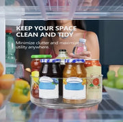 ROTATABLE ROUND PLASTIC STORAGE ORGANIZER
