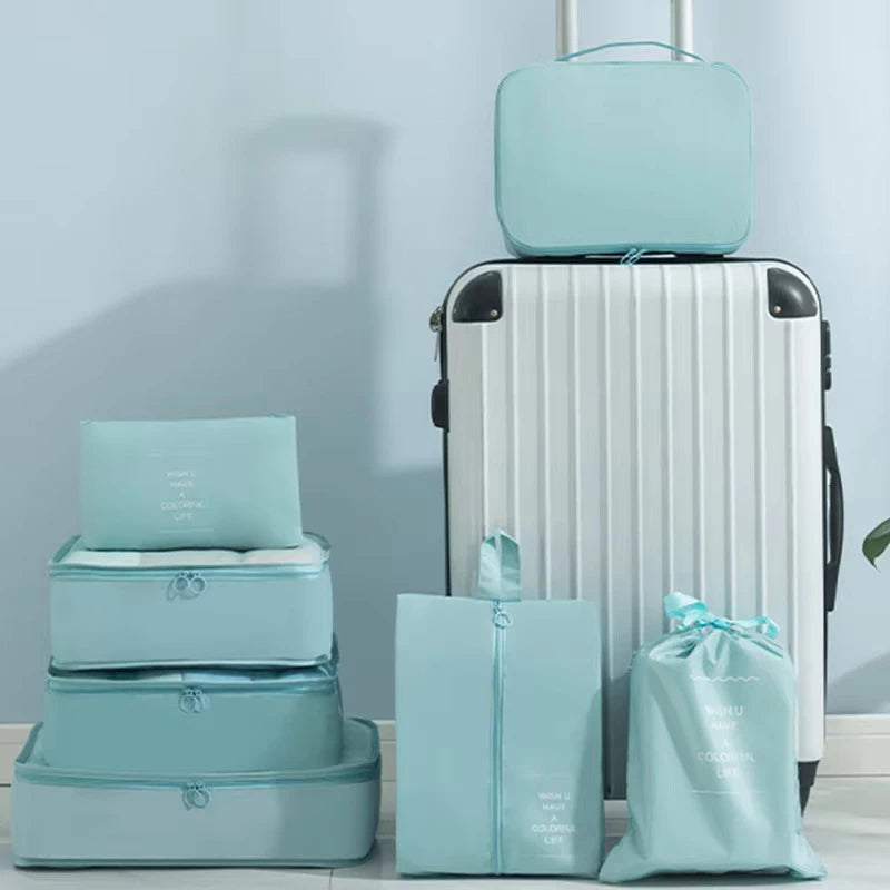 SUITCASE SERENITY 7PCS TRAVEL ORGANIZER SET - LGHT BLUE