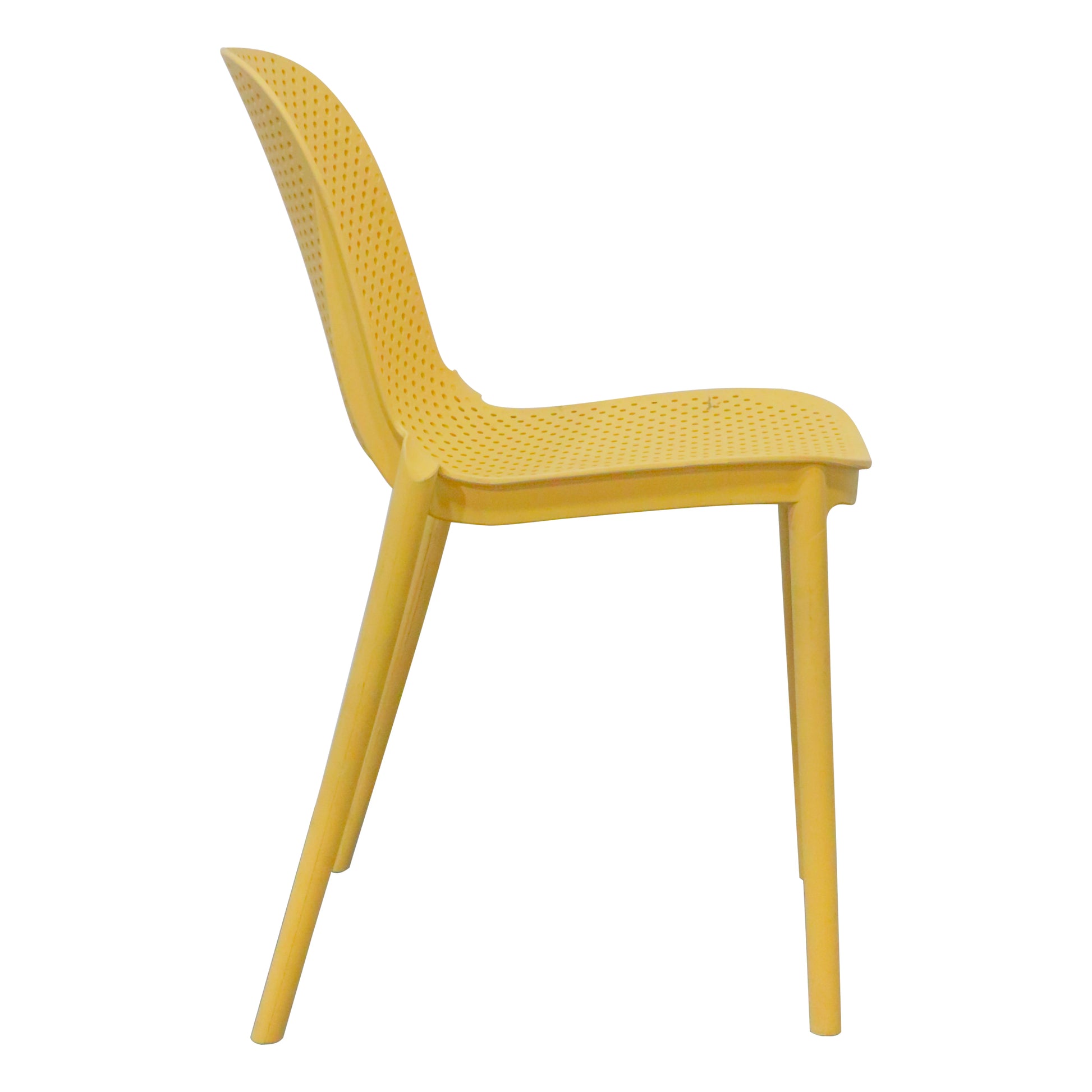 HEAVY PLASTIC ECOFLEX DINING CHAIR - YELLOW