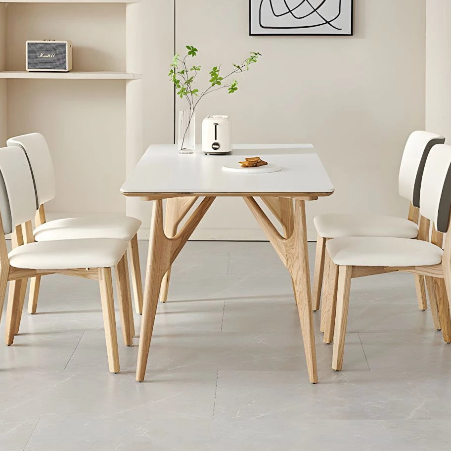 NORDIC SOLID WOOD SLATE DINING TABLE