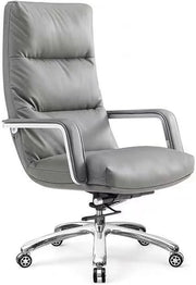LUXURIOUS HIGH-BACK ERGONOMIC OFFICE CHAIR WITH CHROME FRAME
