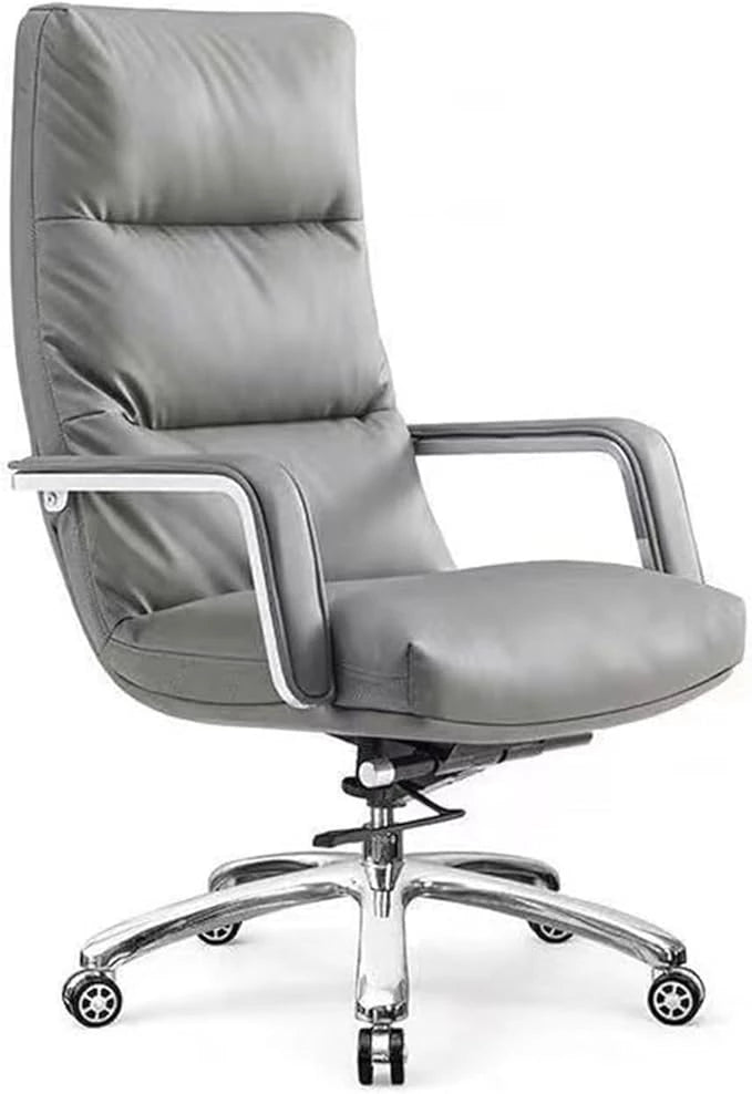LUXURIOUS HIGH-BACK ERGONOMIC OFFICE CHAIR WITH CHROME FRAME