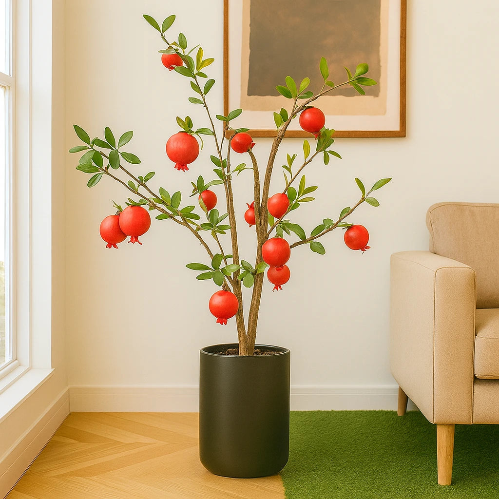 Artificial Pomegranate Tree in Decorative Pot – Indoor Decoration Plant