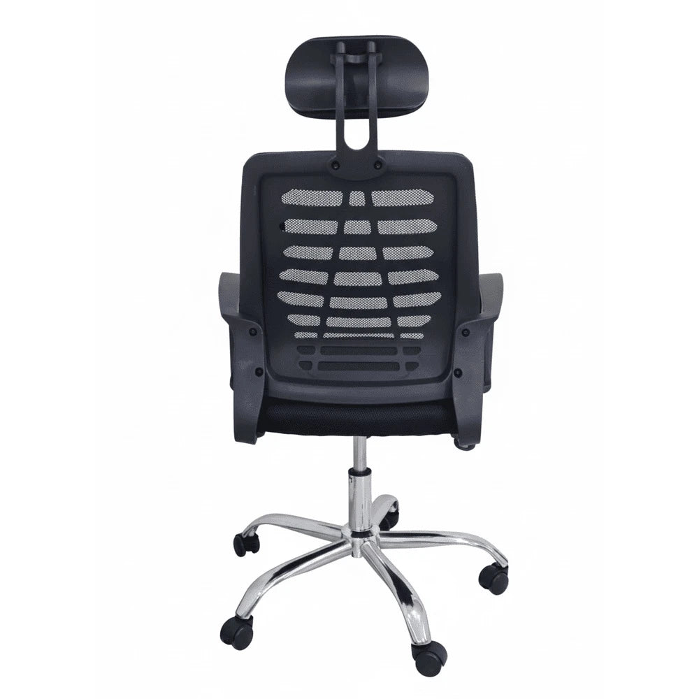 Modern High-Back Mesh Office Chair with Adjustable Headrest
