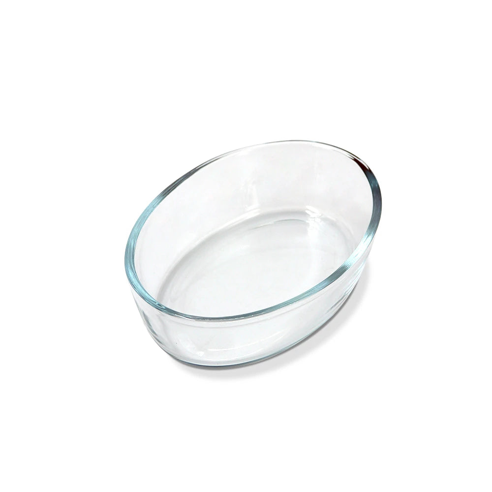 Glass Oval Bakeware Tray / Microwave-Safe Baking & Serving Bowl