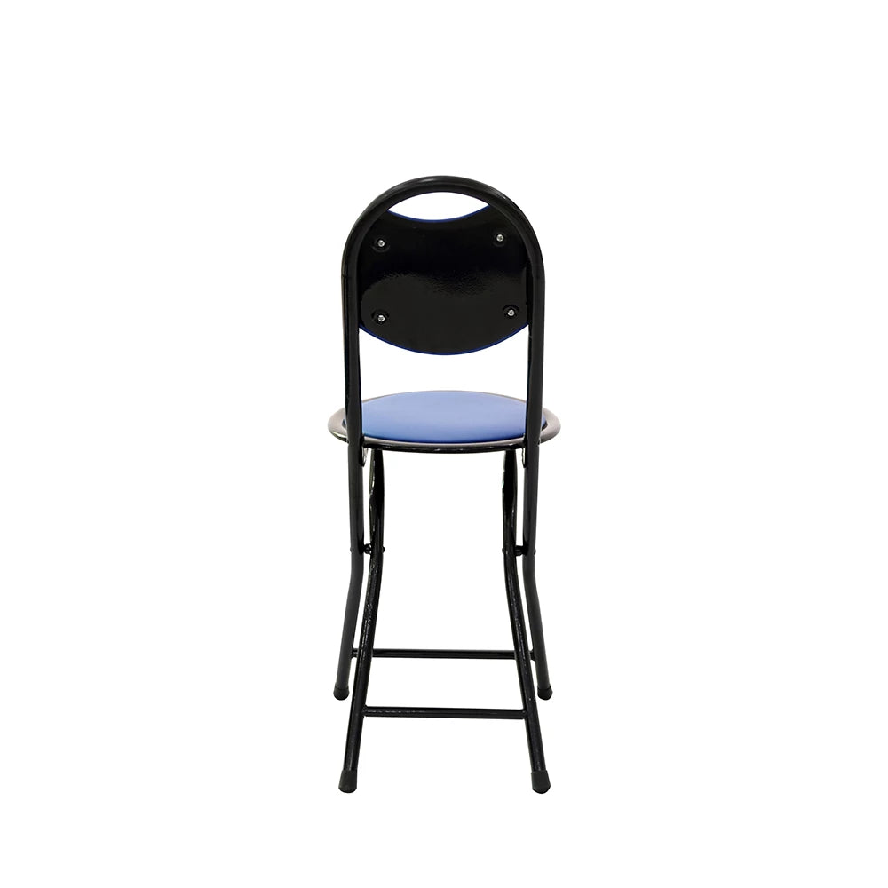 CUSHION SEAT METAL STACKABLE FOLDING CHAIR-BLUE