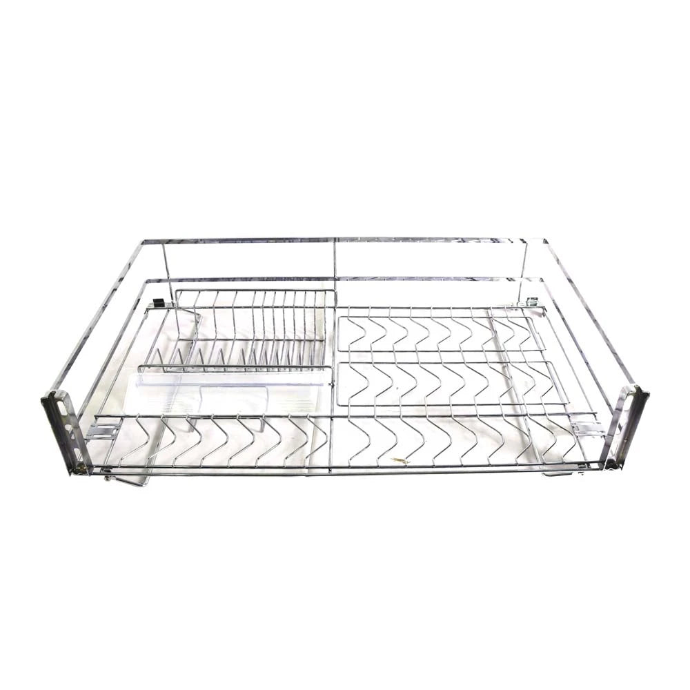 PULL-OUT BASKET WITH PLATE HOLDER