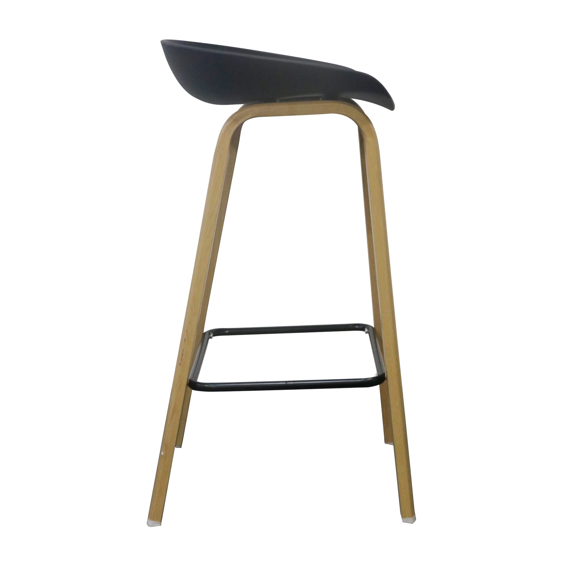 EQUINOX BLACK COUNTER BAR STOOL WITH LOW BACK