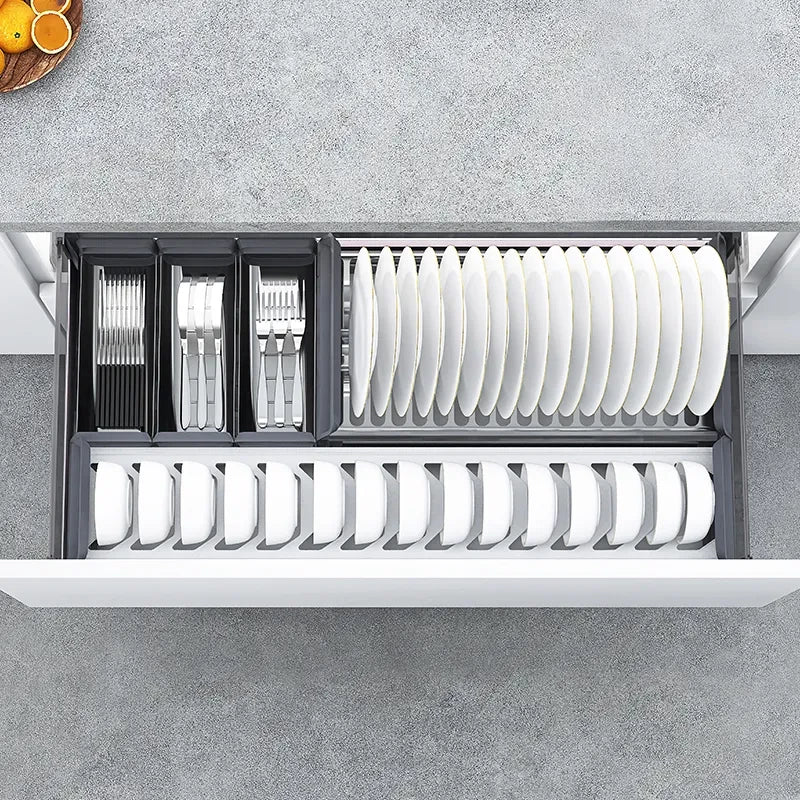 BOWLS AND PLATES THREE SIDES BASKET