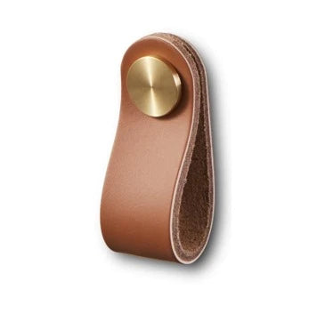 MODERN LEATHER STRAP PULL KNOB FOR CABINETS