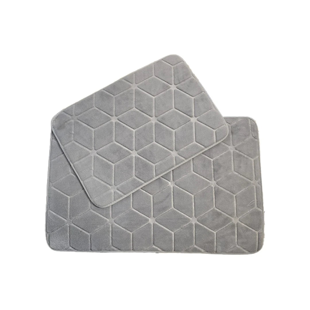 HEXAGRID SOFT ANTI-SLIP DUO BATH RUG SET