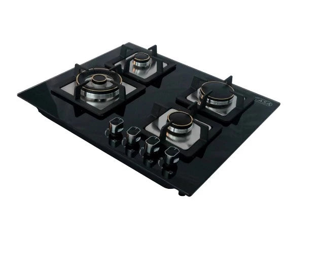 4-BURNER TEMPERED GLASS TOP COOKER HOB