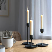 MODERN BLACK CANDLE HOLDER SET
