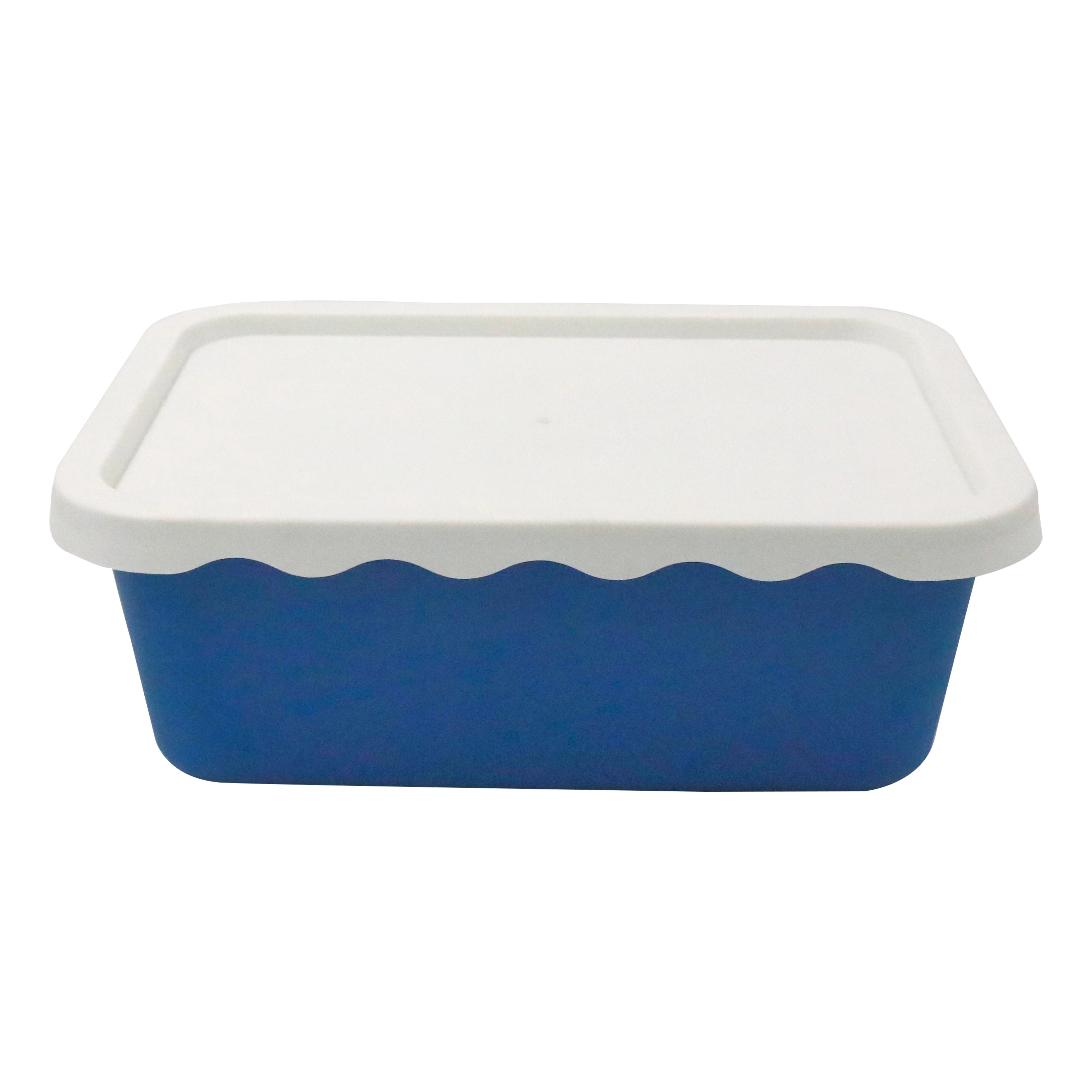 WAVY DESIGN MULTI STORAGE PLASTIC BOX-BLUE