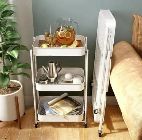 3-LAYER FOLDABLE STORAGE TROLLEY